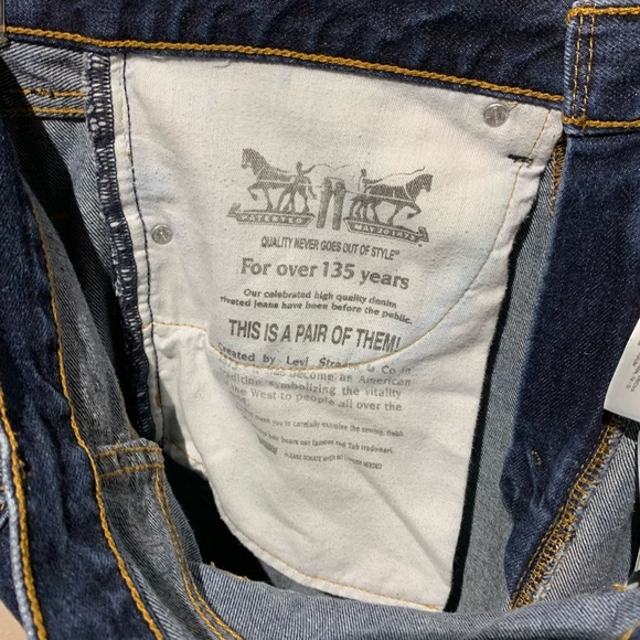 Levi's Men's Straight Jeans - Dark Blue - Picture 8 of 8